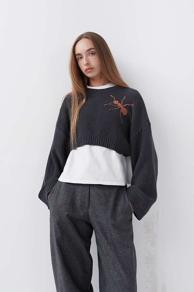 Джемпер кроп бавовняний Мураха (СВ 63)